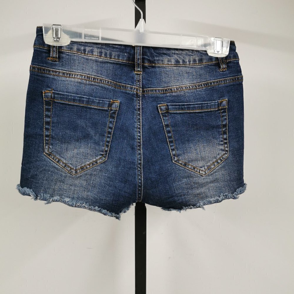 U2b High Rise Button Fly Jean Shorts - Picture 2 of 3
